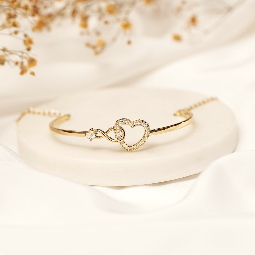 Always In My Heart - Infinity Heart Bracelet Rose Box