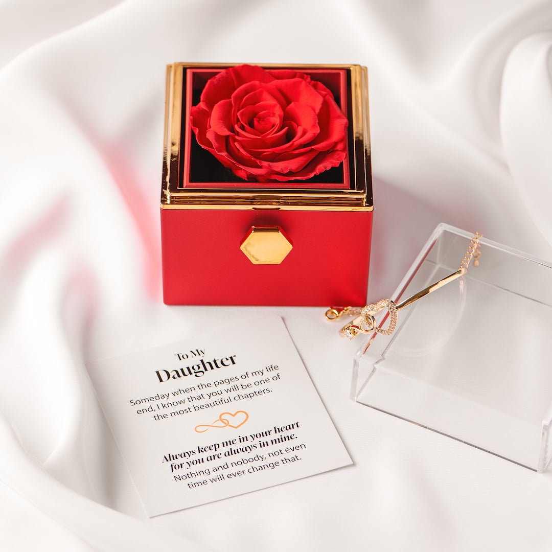 Always In My Heart - Infinity Heart Bracelet Rose Box