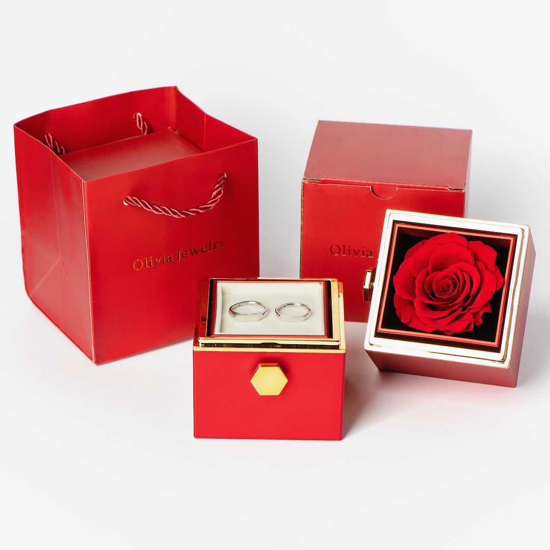 'I Love You' Reflection Ring - Rose Box