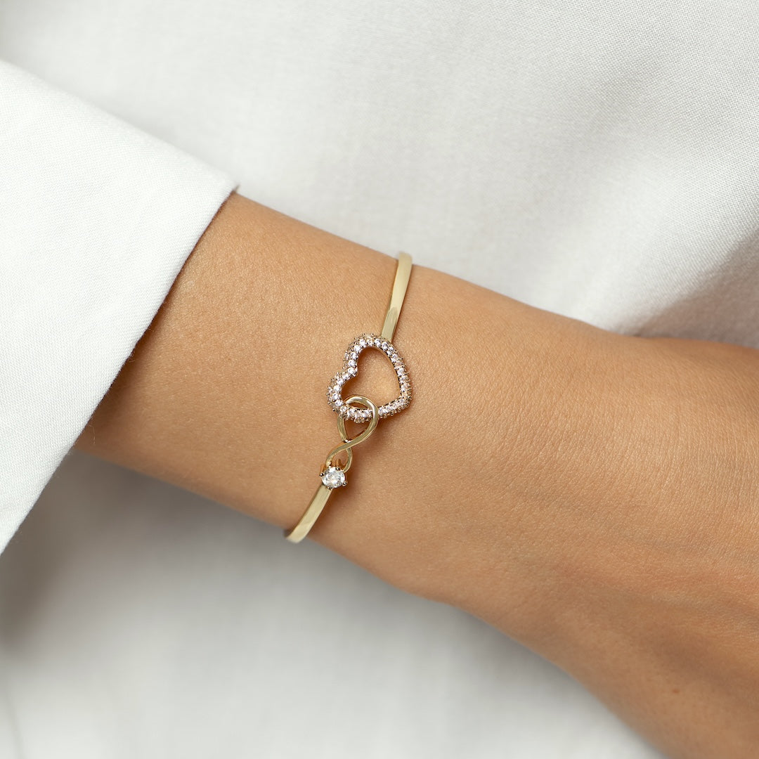 Always In My Heart - Infinity Heart Bracelet Rose Box