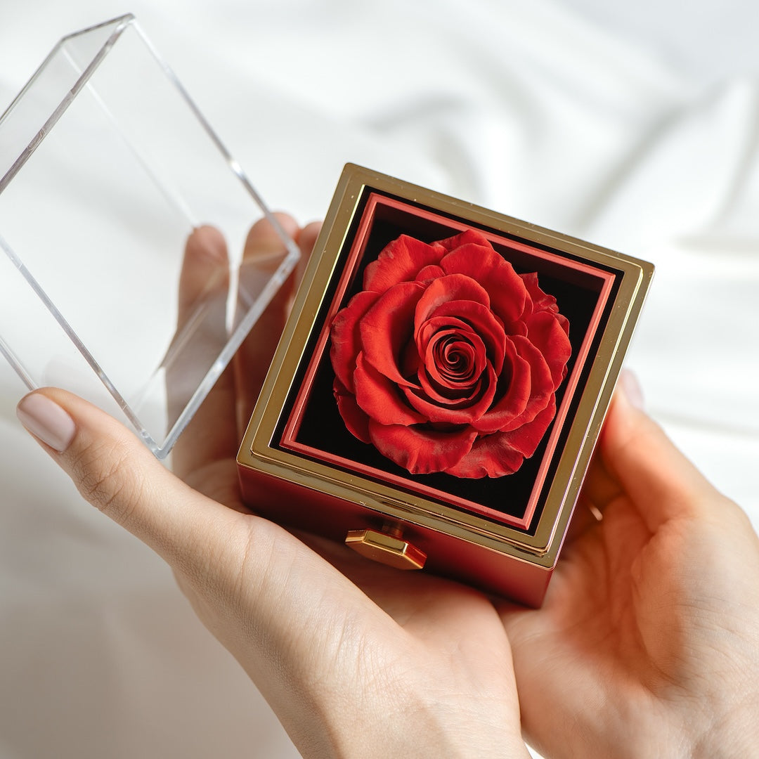 'I Love You' Reflection Ring - Rose Box