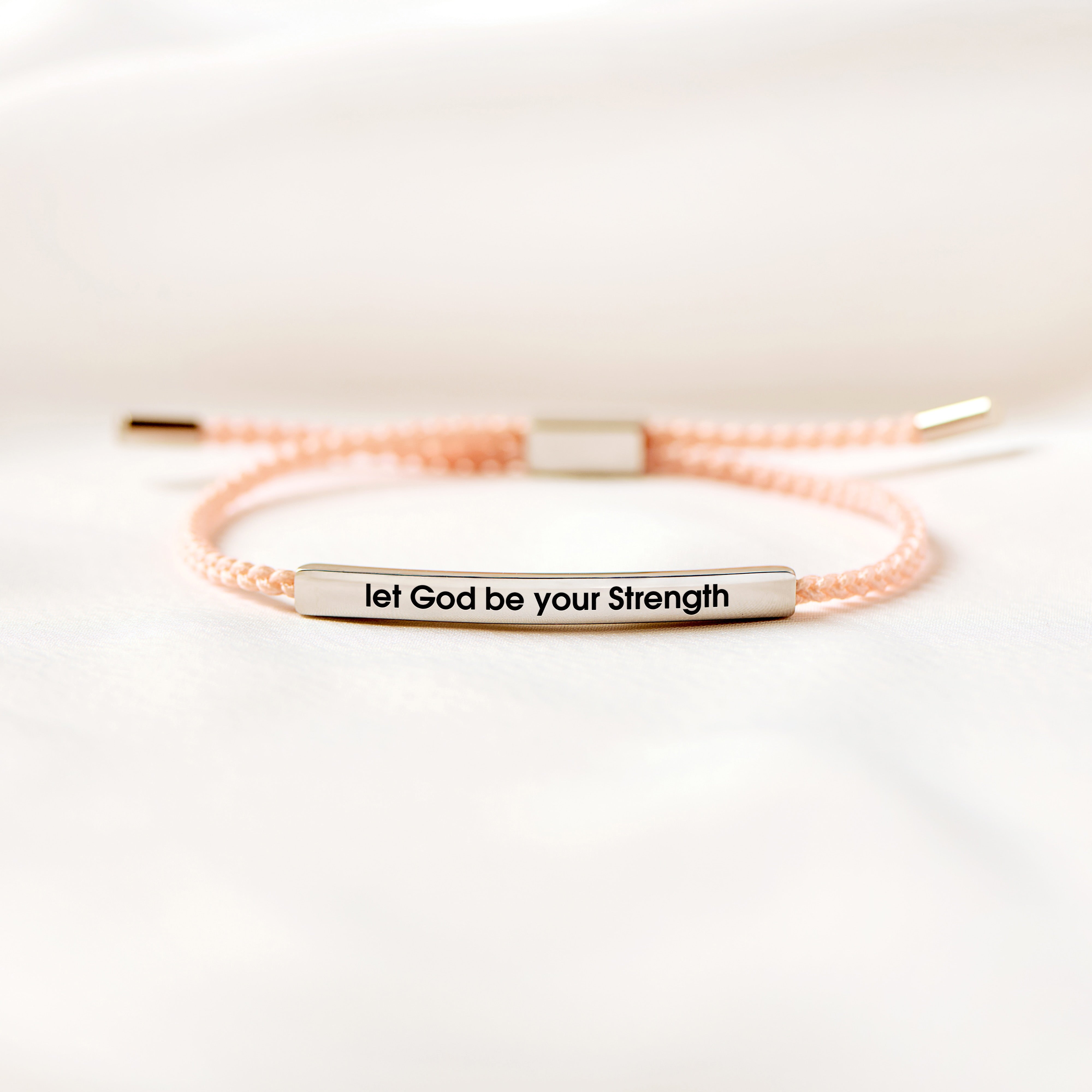 Let God Be Your Strength - Motivational Tube Bracelet