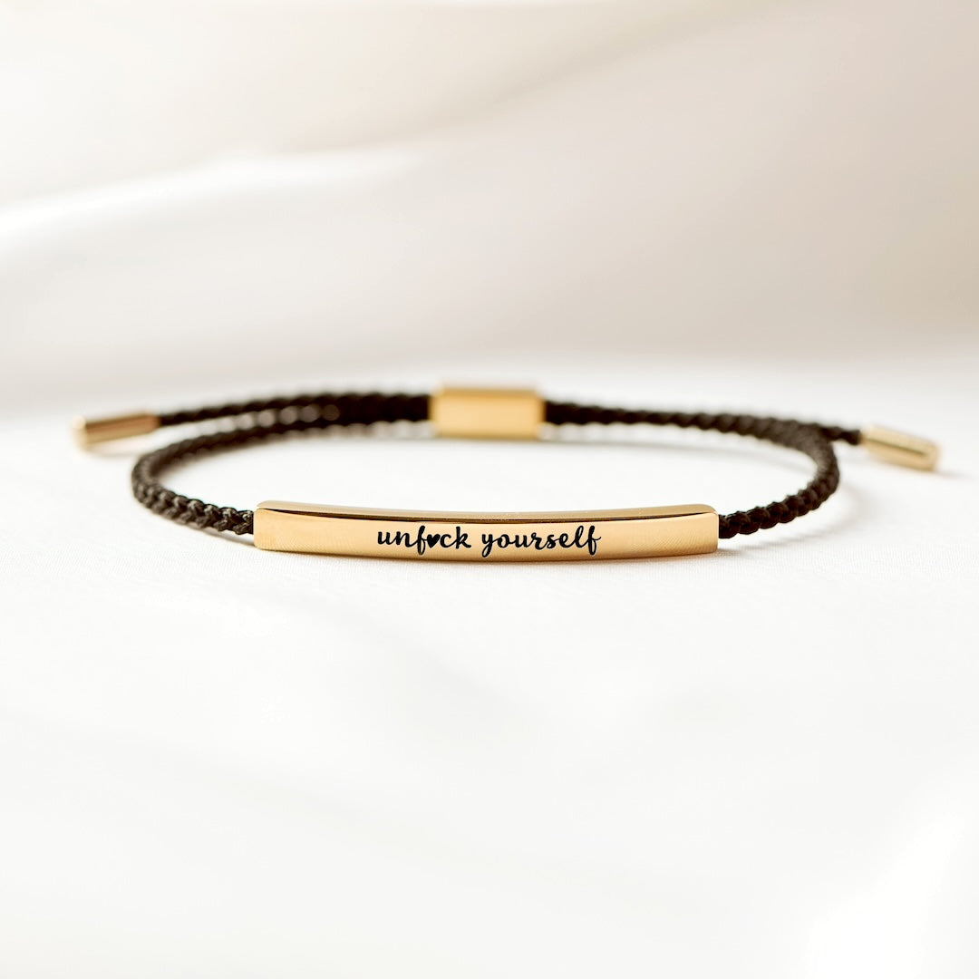 UNF♥CK YOURSELF MOTIVATIONAL TUBE BRACELET