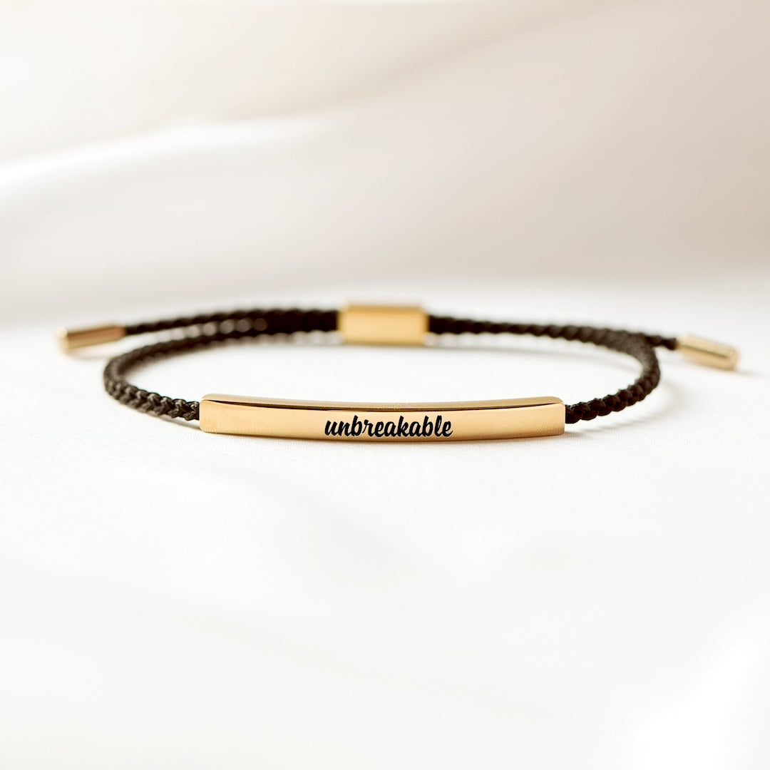 Unbreakable - Motivational Tube Bracelet