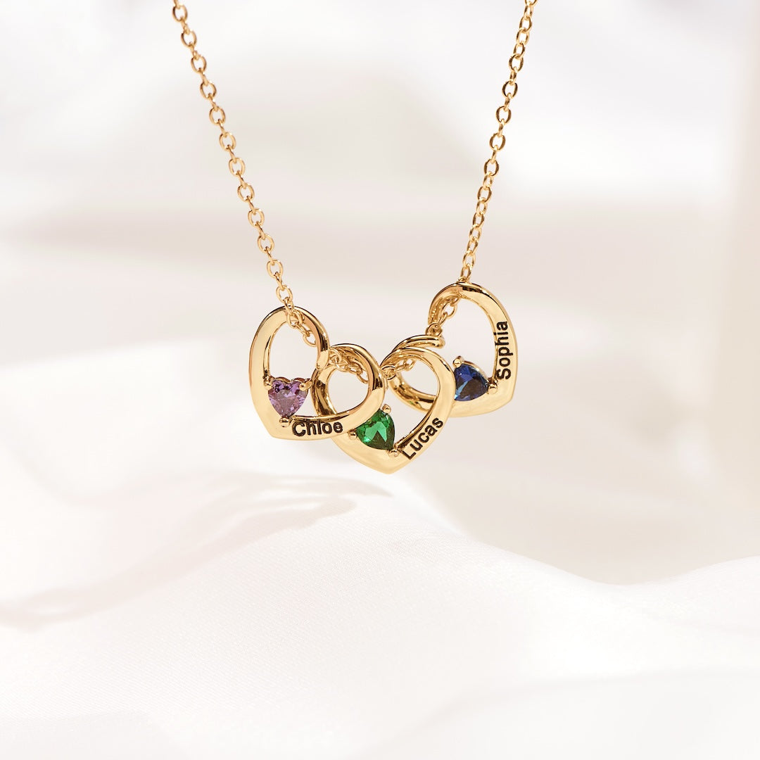 1-5 Heart & Name Pendants Necklace