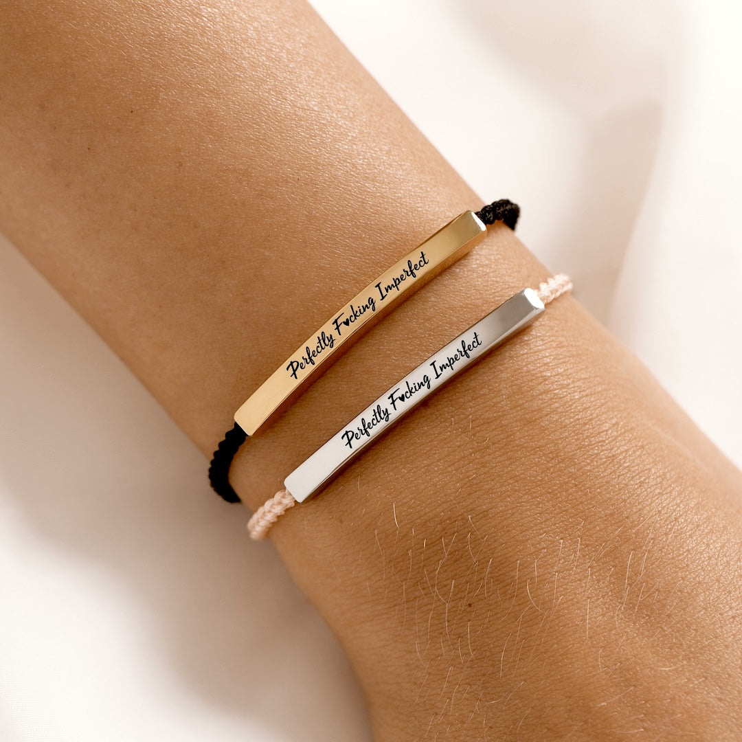 Perfectly F♡cking Imperfect - Motivational Tube Bracelet