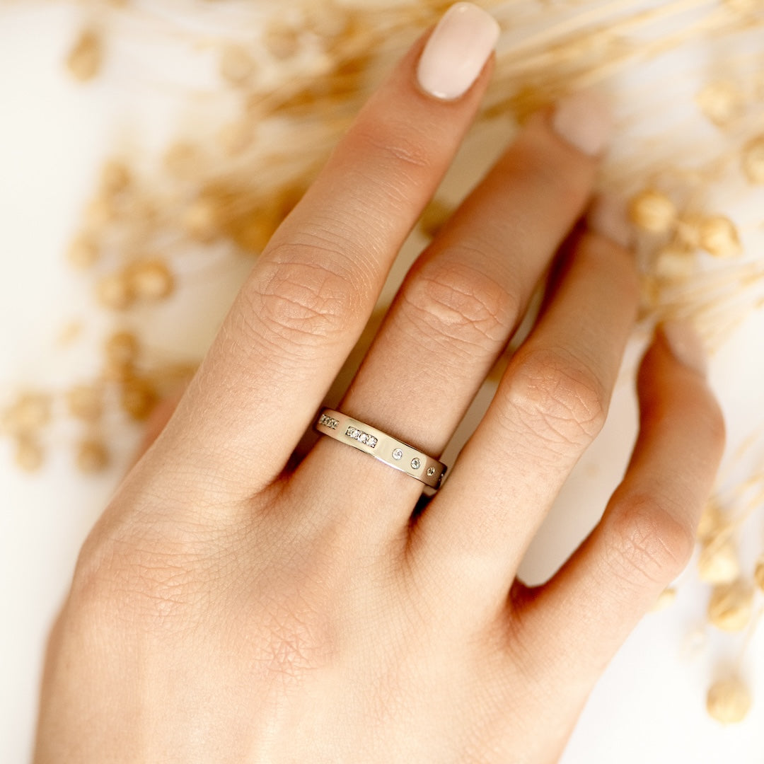 LOVE ME UNTIL I'M ME AGAIN - LOVE MORSE CODE RING