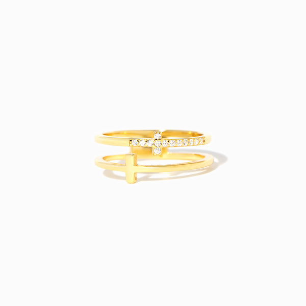 Alair Cross Gold Ring Online Jewellery Shopping India | Yellow Gold 14K |  Candere by Kalyan Jewellers