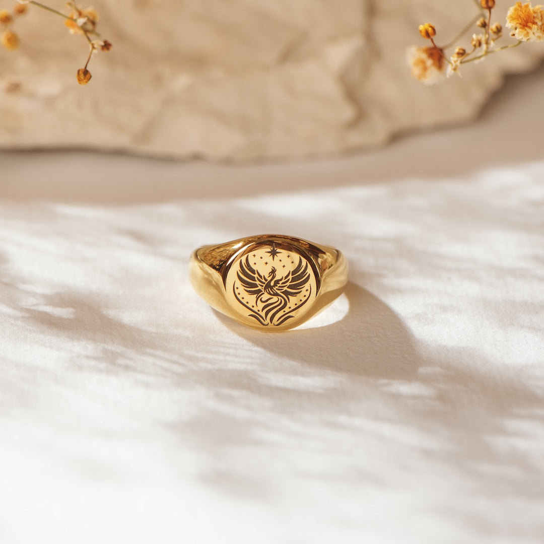 Rise From Ashes - Phoenix Signet Ring