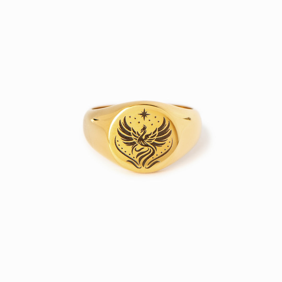 Rise From Ashes - Phoenix Signet Ring