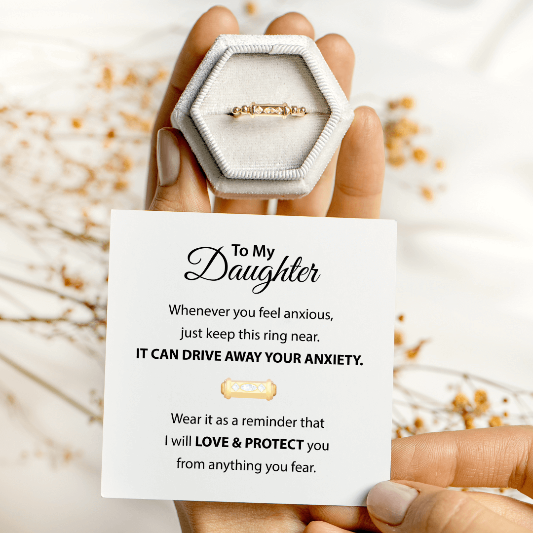 To My Daughter - Golden Serenity Spinner Ring