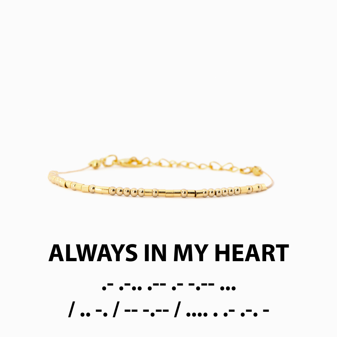 Always In My Heart - Morse Code Bracelet