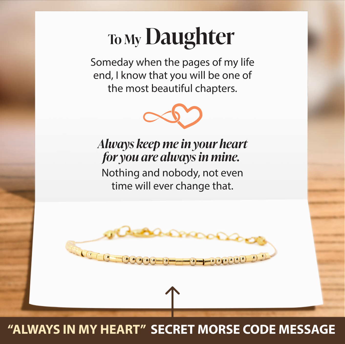 Always In My Heart - Morse Code Bracelet