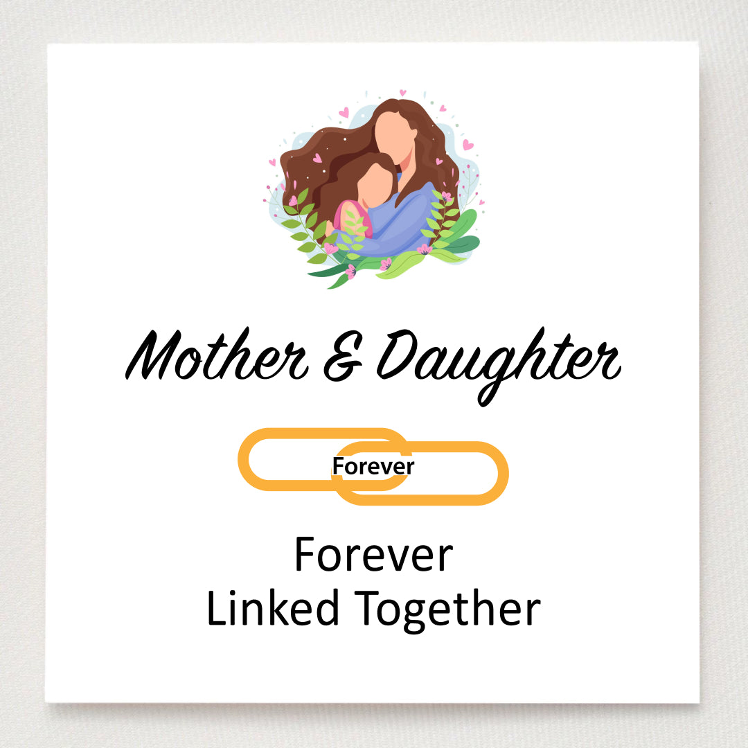 Mother & Daughter Forever Linked Together Necklace Eternal Rose Box