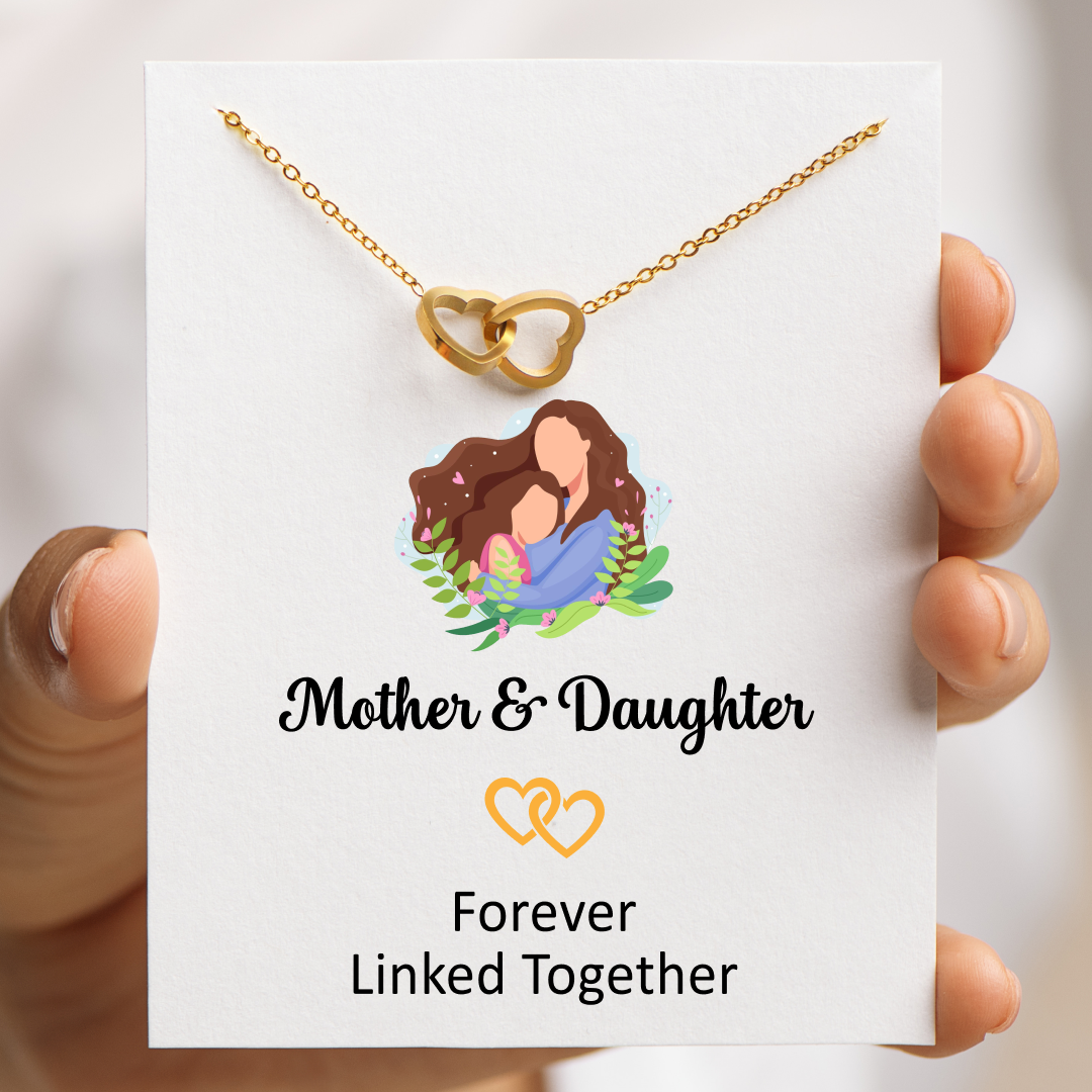 Mother & Daughter - Linked Hearts Necklace