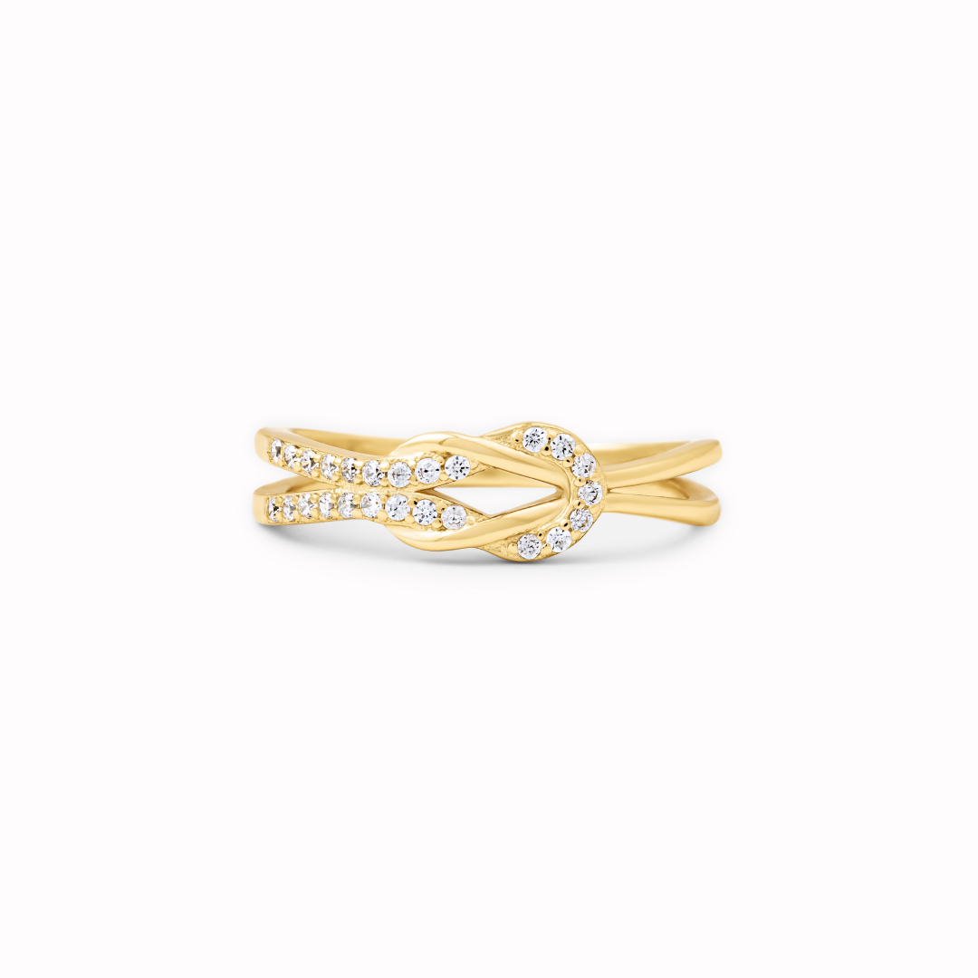 Sisterly Love Square Knot Ring - Gift of Enduring Friendship