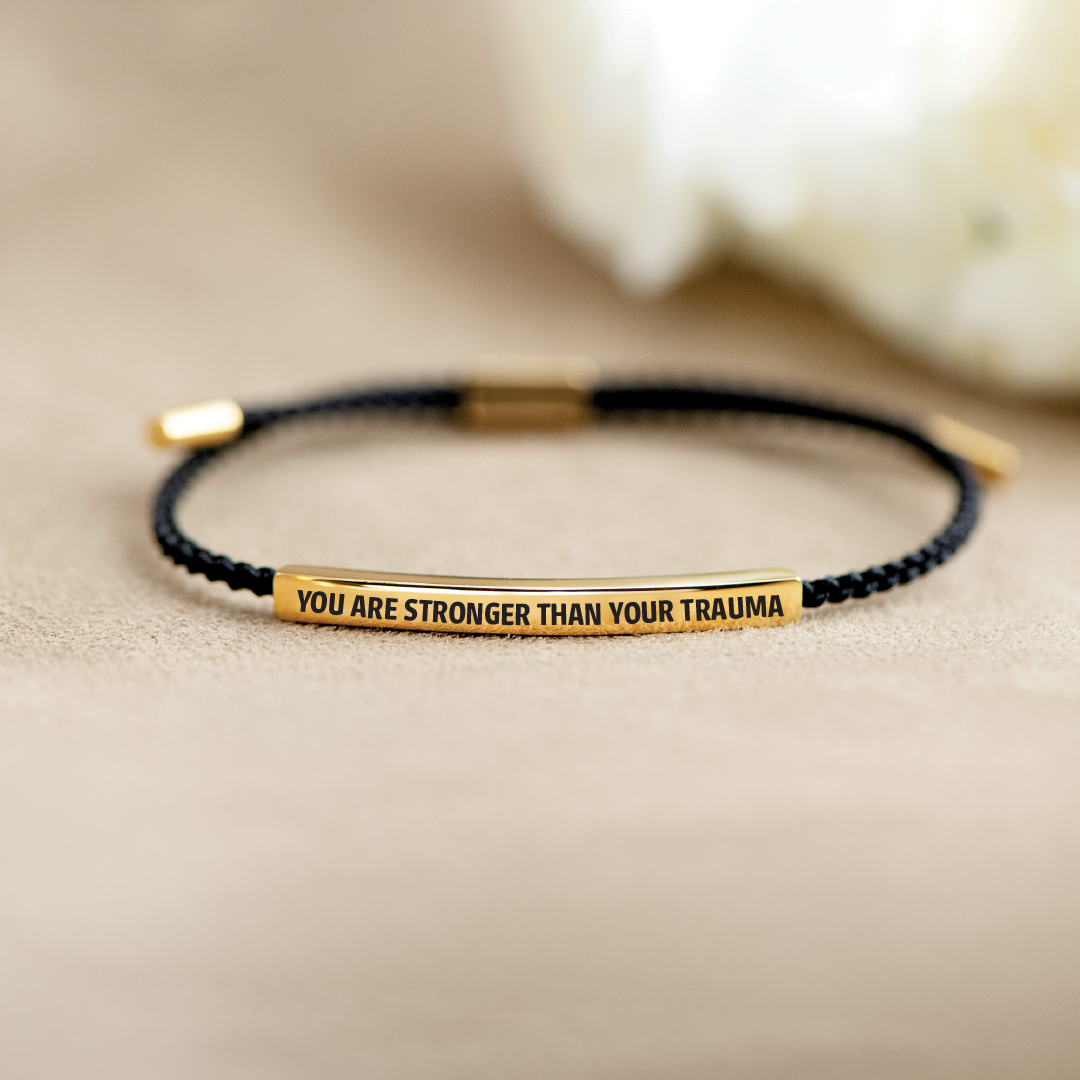 STRONGER THAN YOUR TRAUMA - Motivational Tube Bracelet