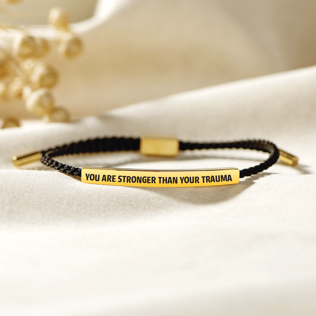 STRONGER THAN YOUR TRAUMA - Motivational Tube Bracelet